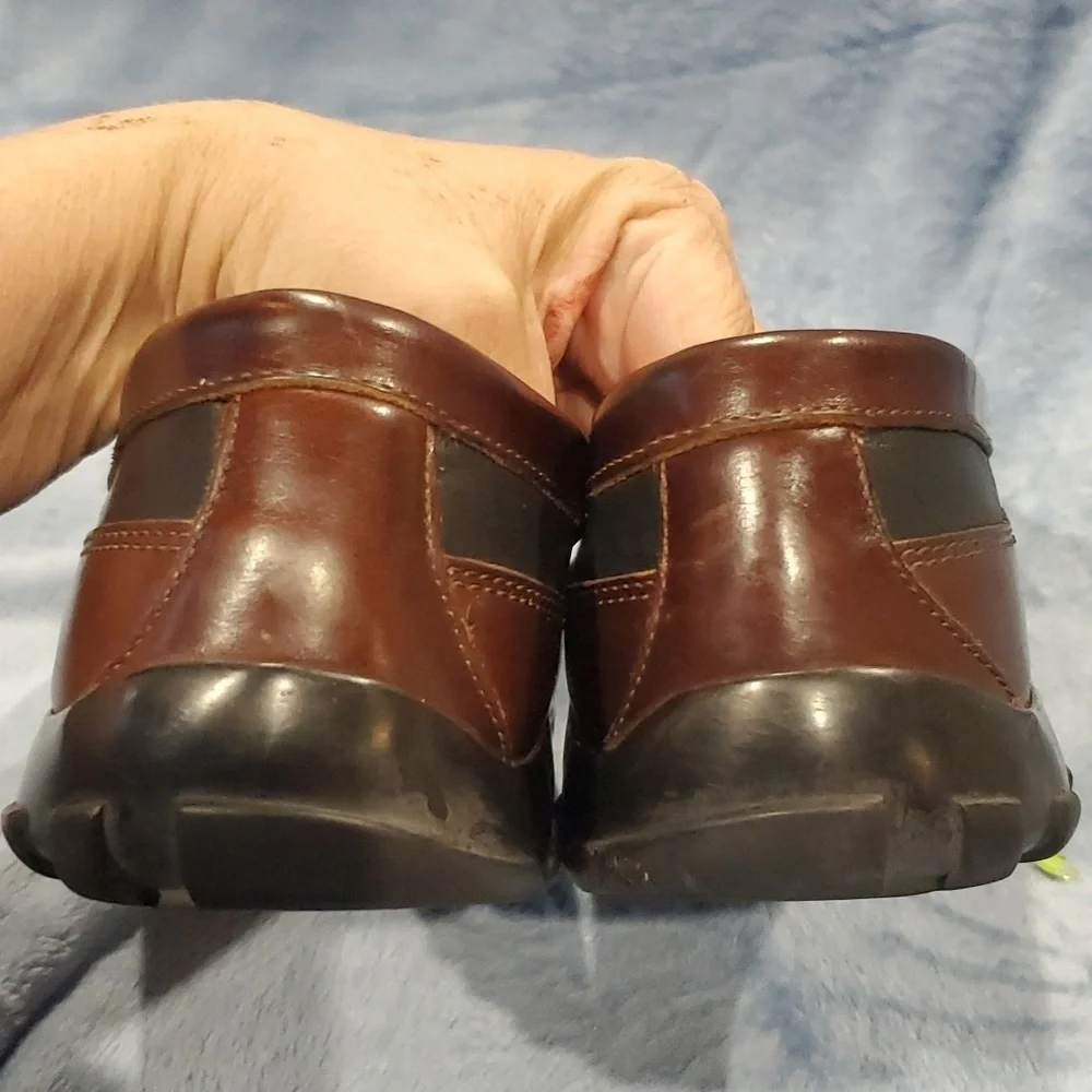 Allen edmonds leathet brown black Boulder comfort loafer